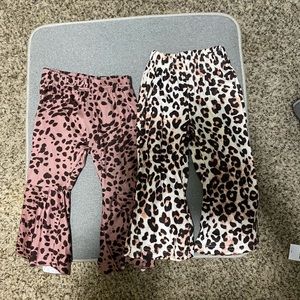 Toddler girl leopard bell bottoms